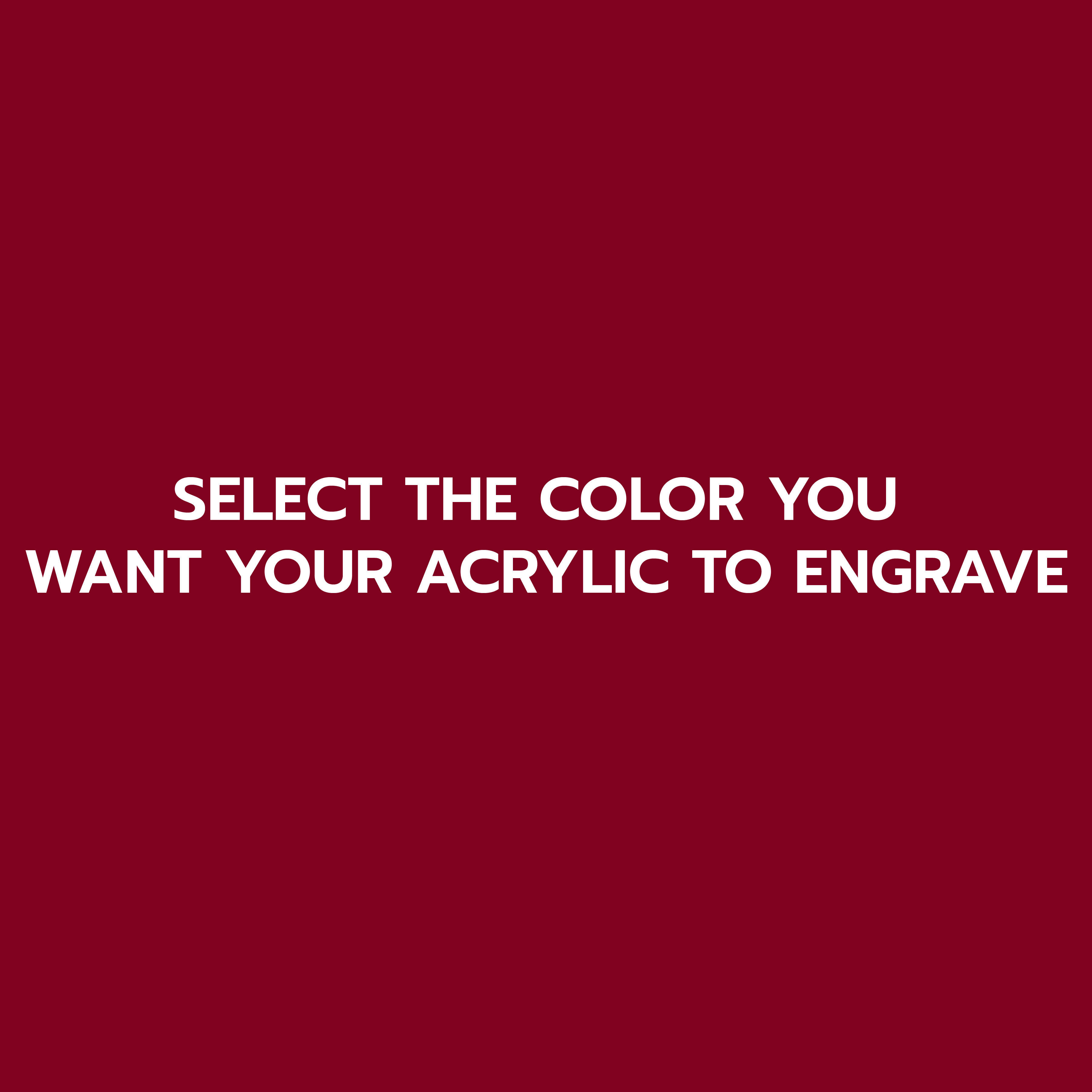 Burgundy Two Tone Acrylic SELECT YOUR ENGRAVE COLOR - CMB Two Tone